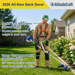 AltitudeCraft patented handle extension close-up showing ergonomic pivot advantage