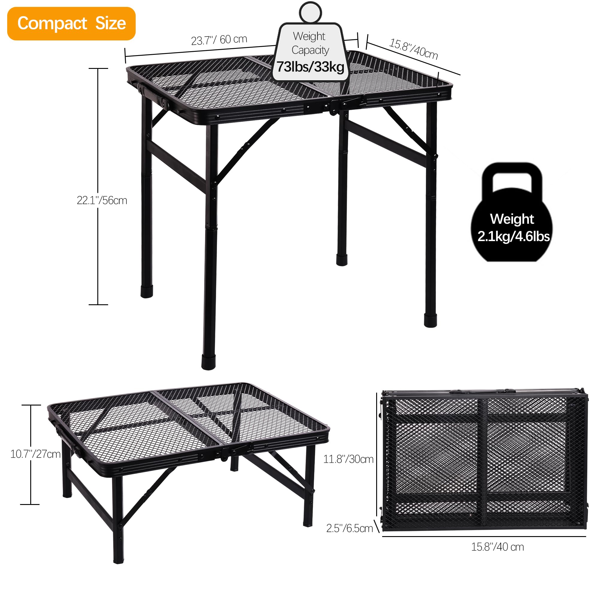 ALZEROOE used as a grill side table providing safe hot-surface support
