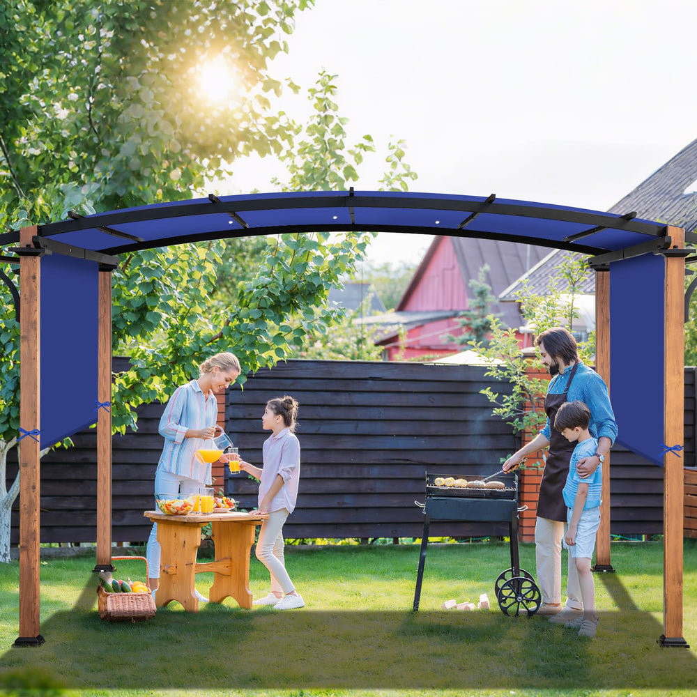 amadecohome lifestyle patio setting with canopy creating comfortable outdoor seating