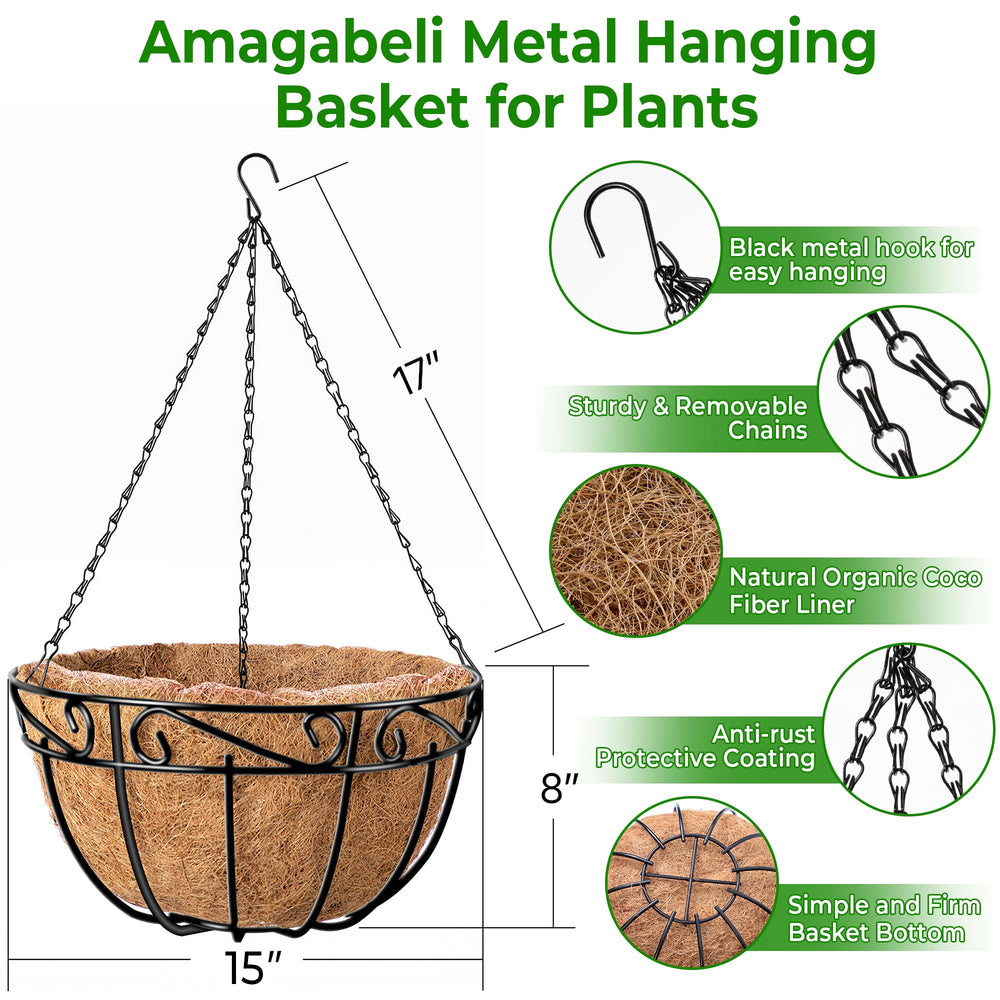 AMAGABELI detail of powder coated chain and hook showing rust resistance benefit