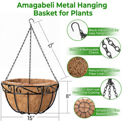 AMAGABELI detail of powder coated chain and hook showing rust resistance benefit