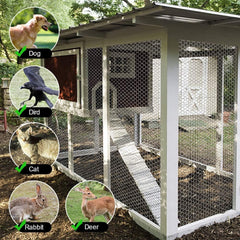 AMAGABELI installed around a chicken coop providing secure airflow and animal containment