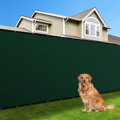 AMAGABELI front view of dark green privacy screen showing full panel and fit benefits