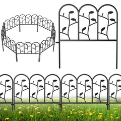 AMAGABELI front view of 6-panel fence showing full decorative border and curb appeal