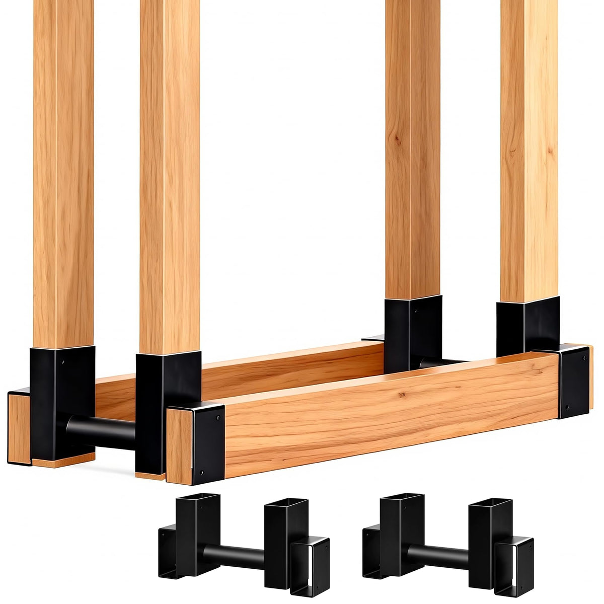 AMAGABELI GARDEN & HOME front view of two brackets showing sturdy build and easy setup