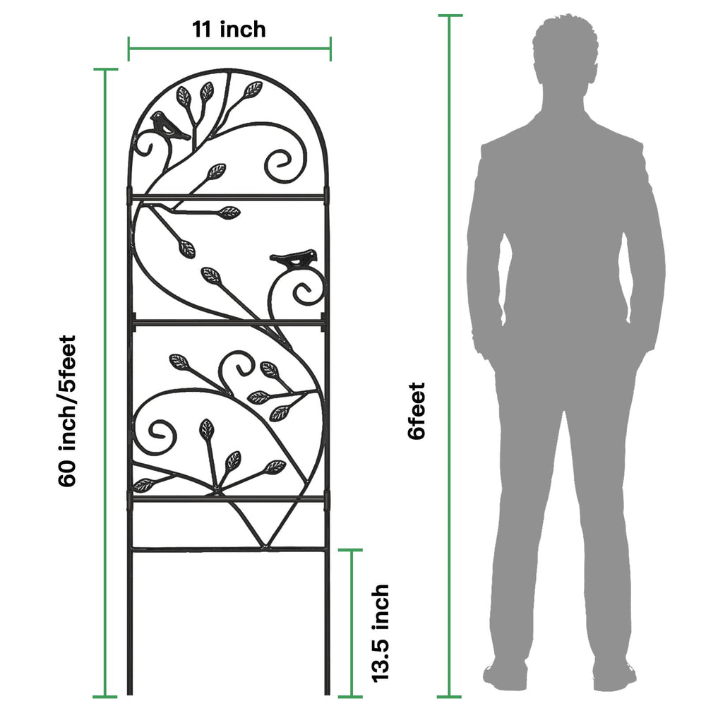 AMAGABELI three trellises joined as a garden screen adding vertical interest
