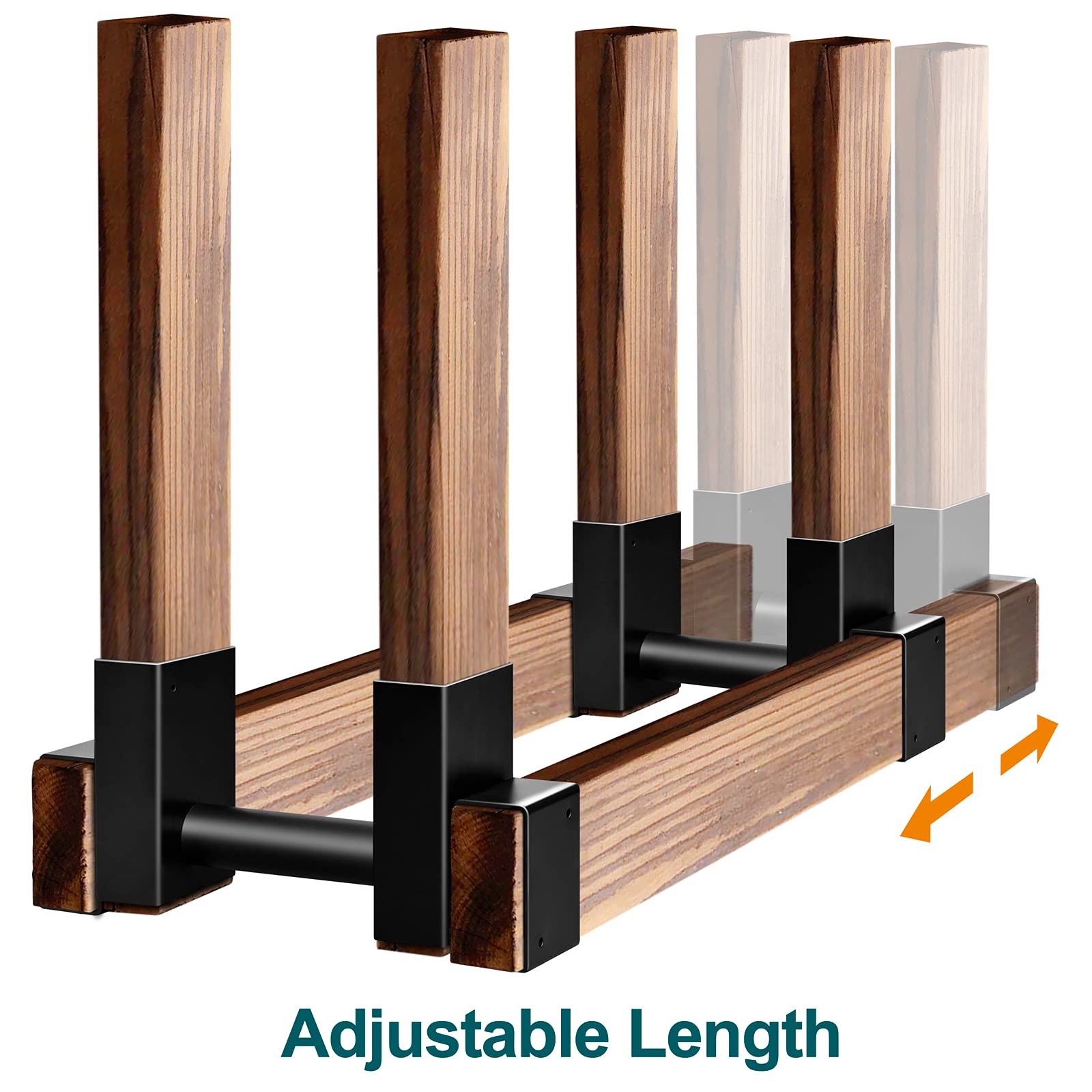 AMAGABELI GARDEN & HOME brackets supporting stacked firewood on a patio for organized storage