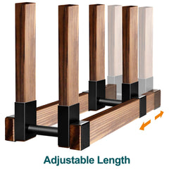 AMAGABELI GARDEN & HOME brackets supporting stacked firewood on a patio for organized storage