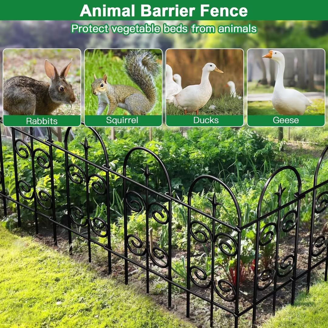 AMAGABELI fence around patio and beds improving garden organization