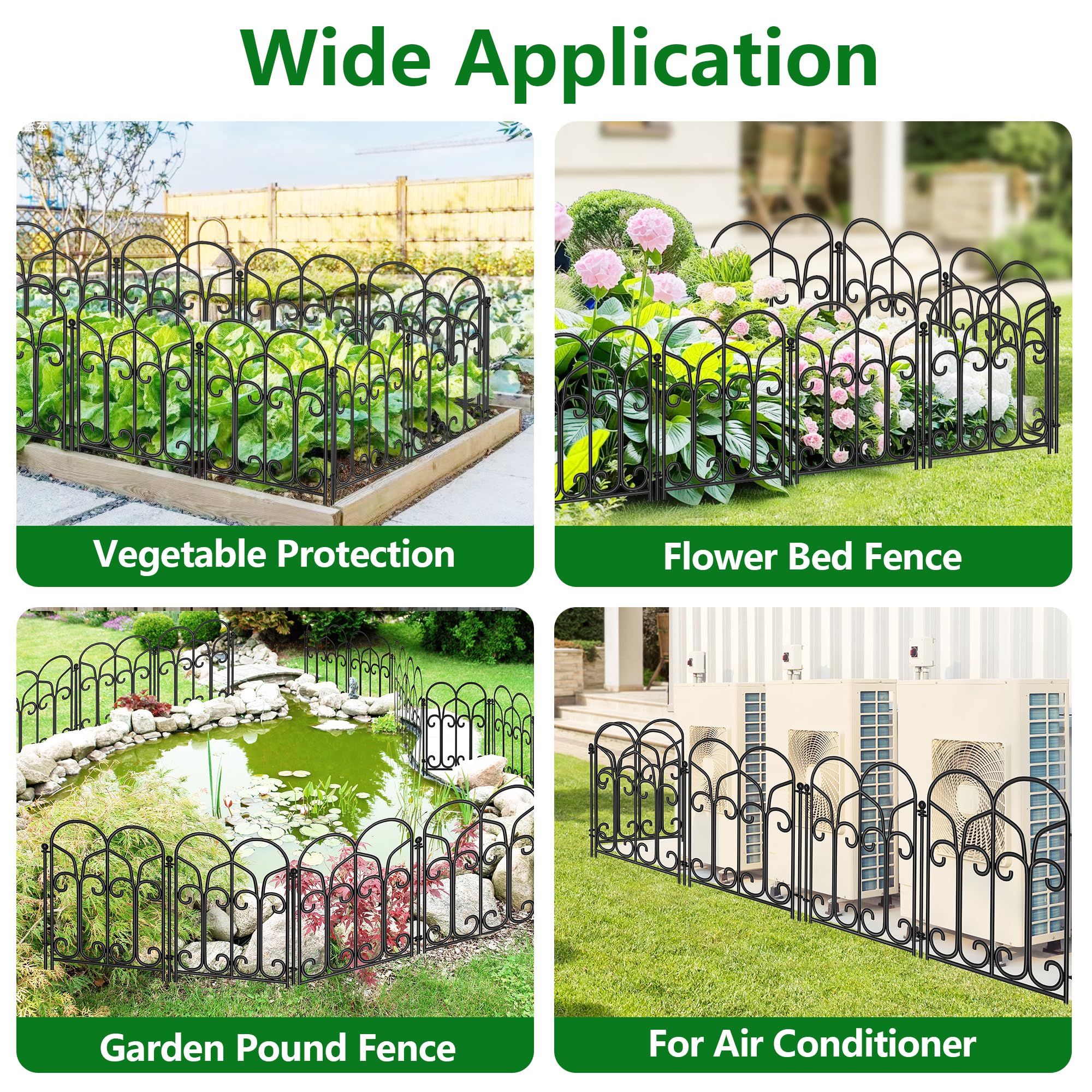 AMAGABELI fence used as patio border creating decorative, organized outdoor space