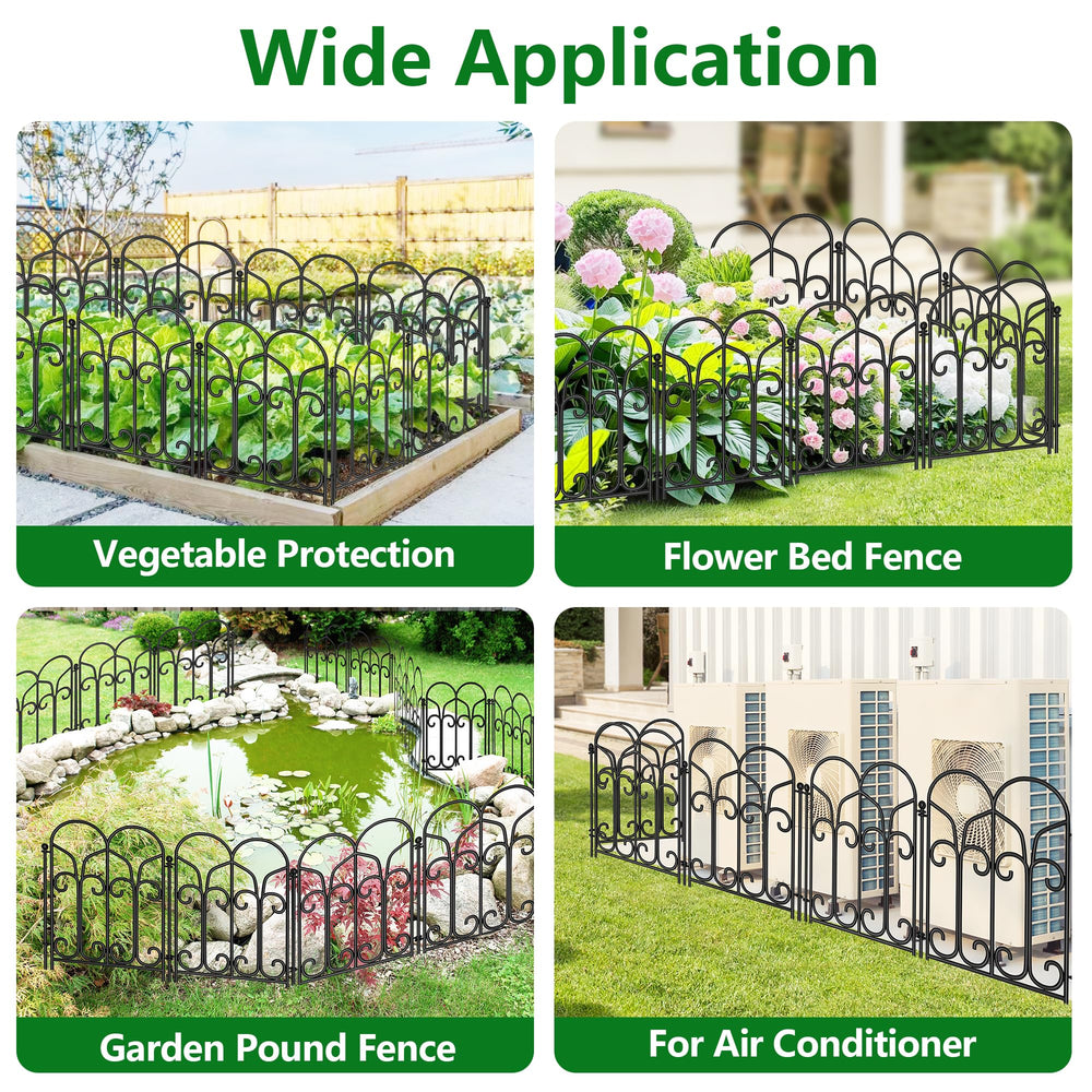 AMAGABELI fence used as patio border creating decorative, organized outdoor space