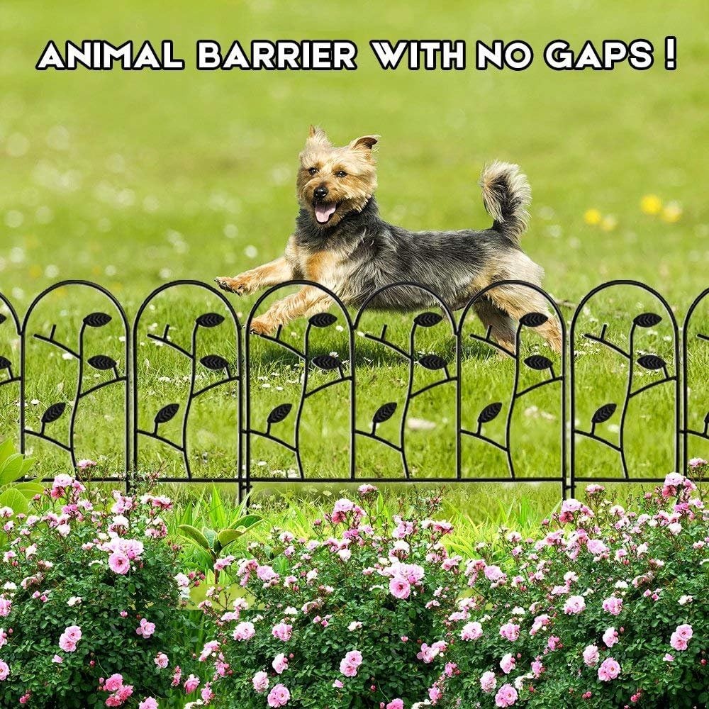 AMAGABELI installed around flower bed showing attractive animal barrier benefit