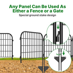 AMAGABELI panel staked into garden soil showing easy no-dig installation benefit
