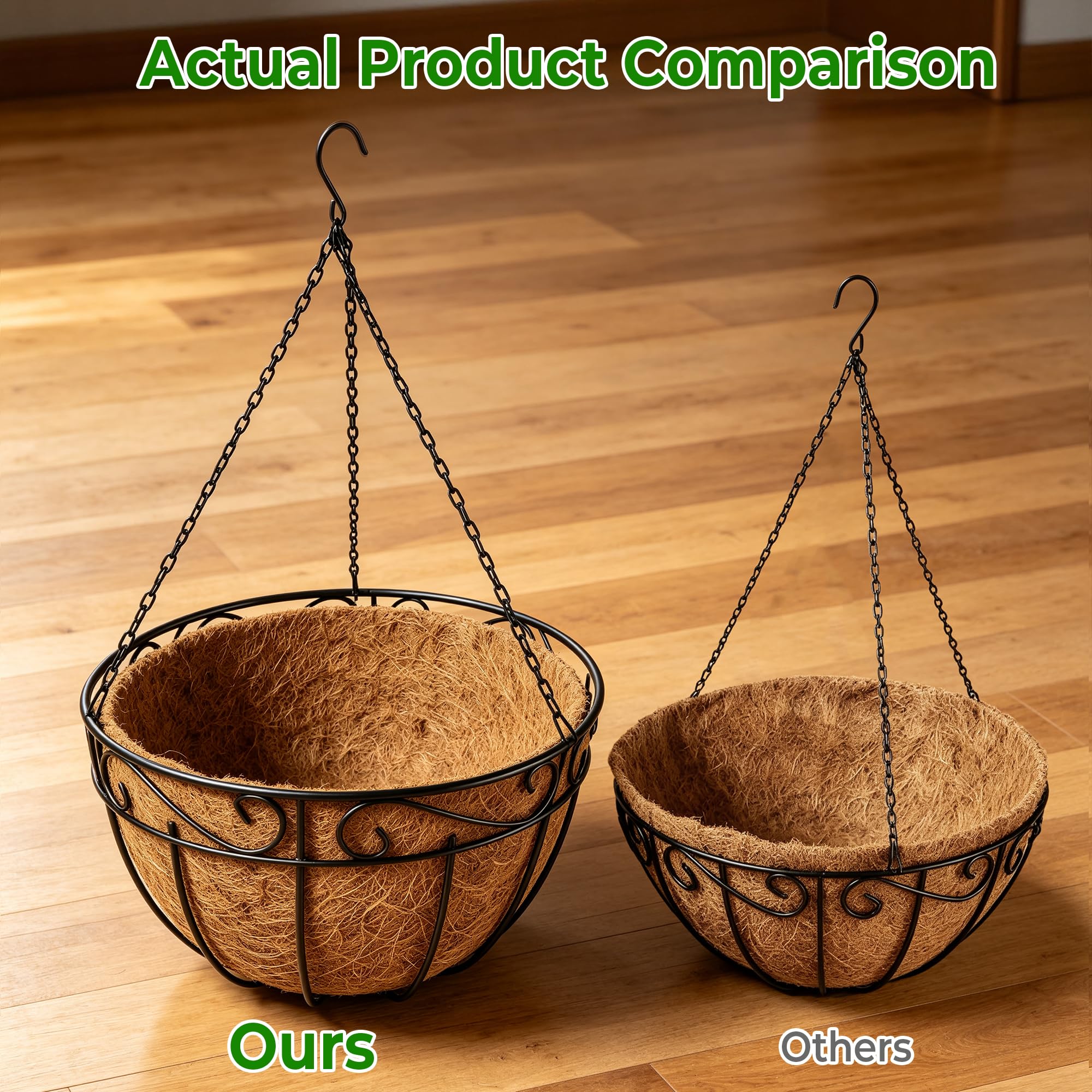 AMAGABELI baskets filled with trailing plants showcasing decorative planting ideas