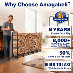 Amagabeli powder-coated finish detail showing rust-resistant protection benefit