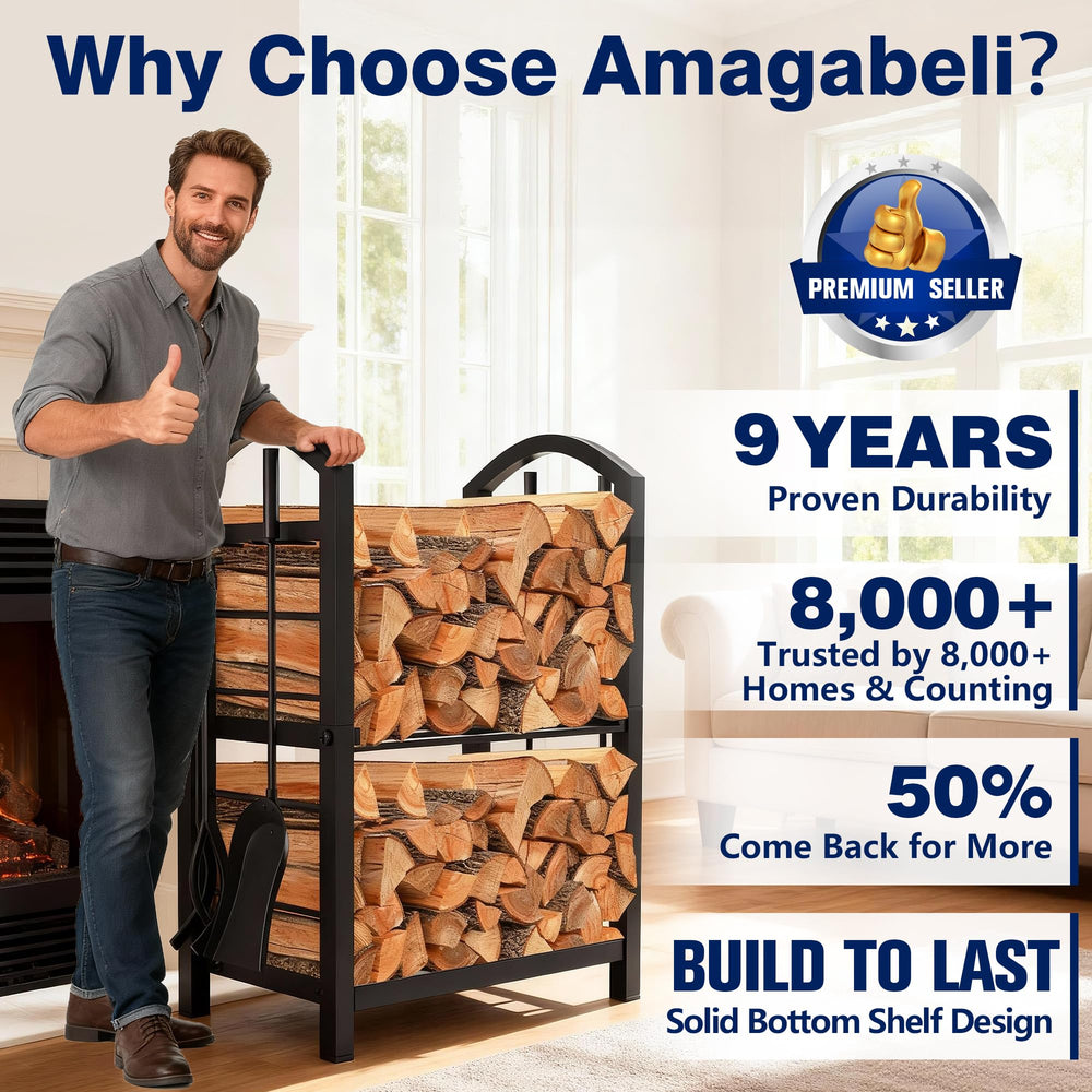 AMAGABELI GARDEN & HOME rack next to chair for scale showing compact, space-saving design