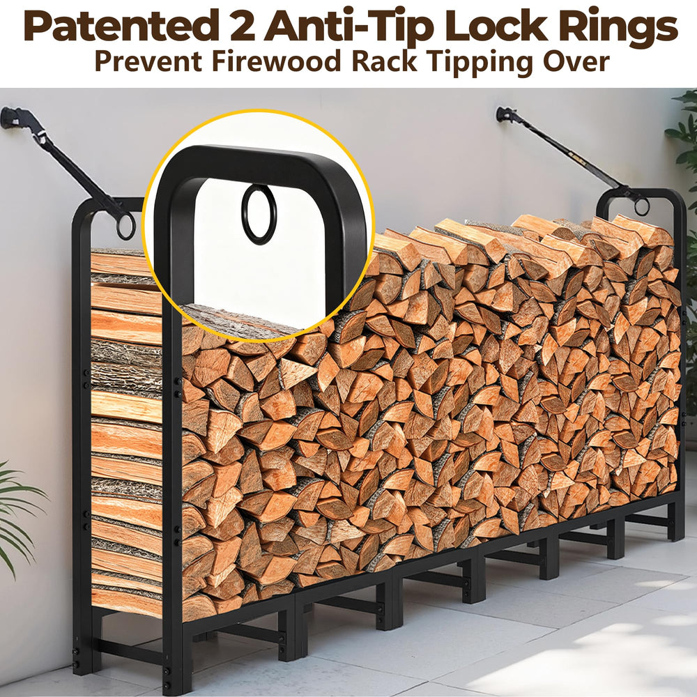 Amagabeli side profile with stacked logs for easy access and sheltering benefit