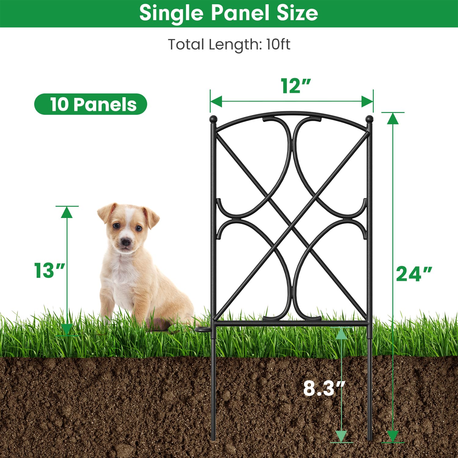 AMAGABELI GARDEN & HOME panel beside ruler showing exact size and scale benefit