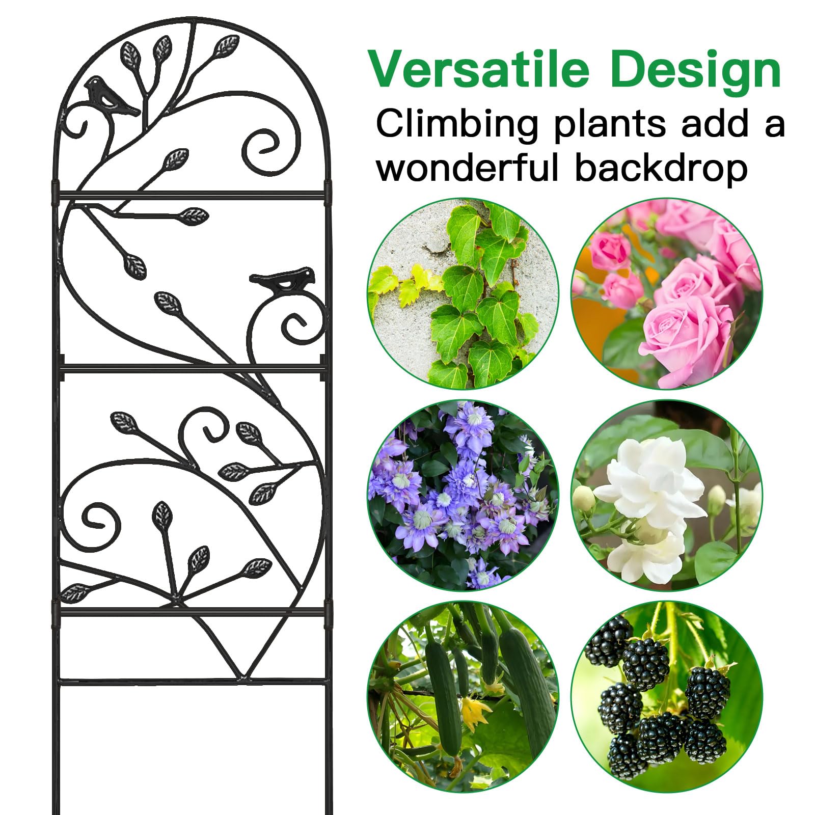 AMAGABELI trellis beside a ruler illustrating 47-inch height for planning