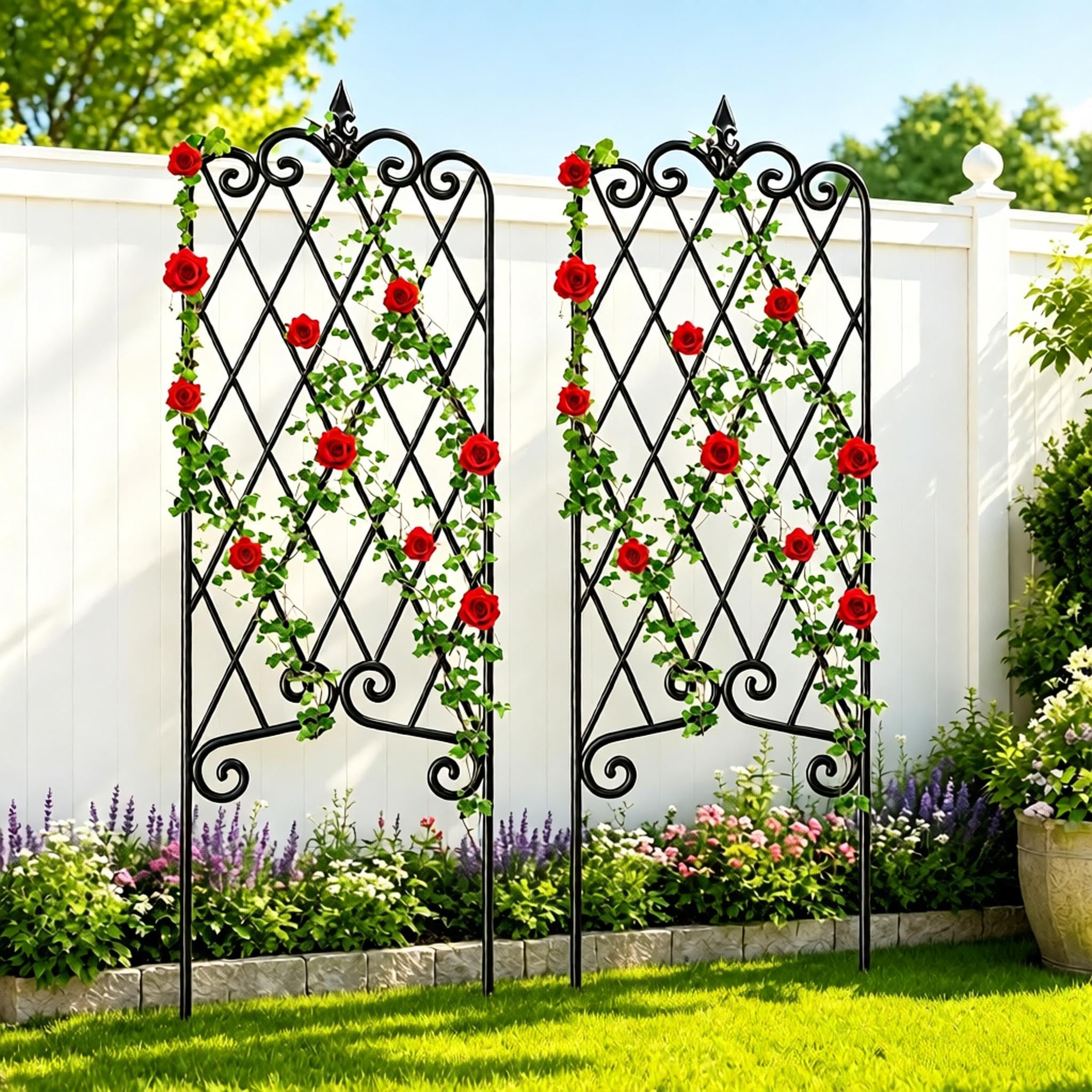 AMAGABELI trellis front view showing decorative support and durability