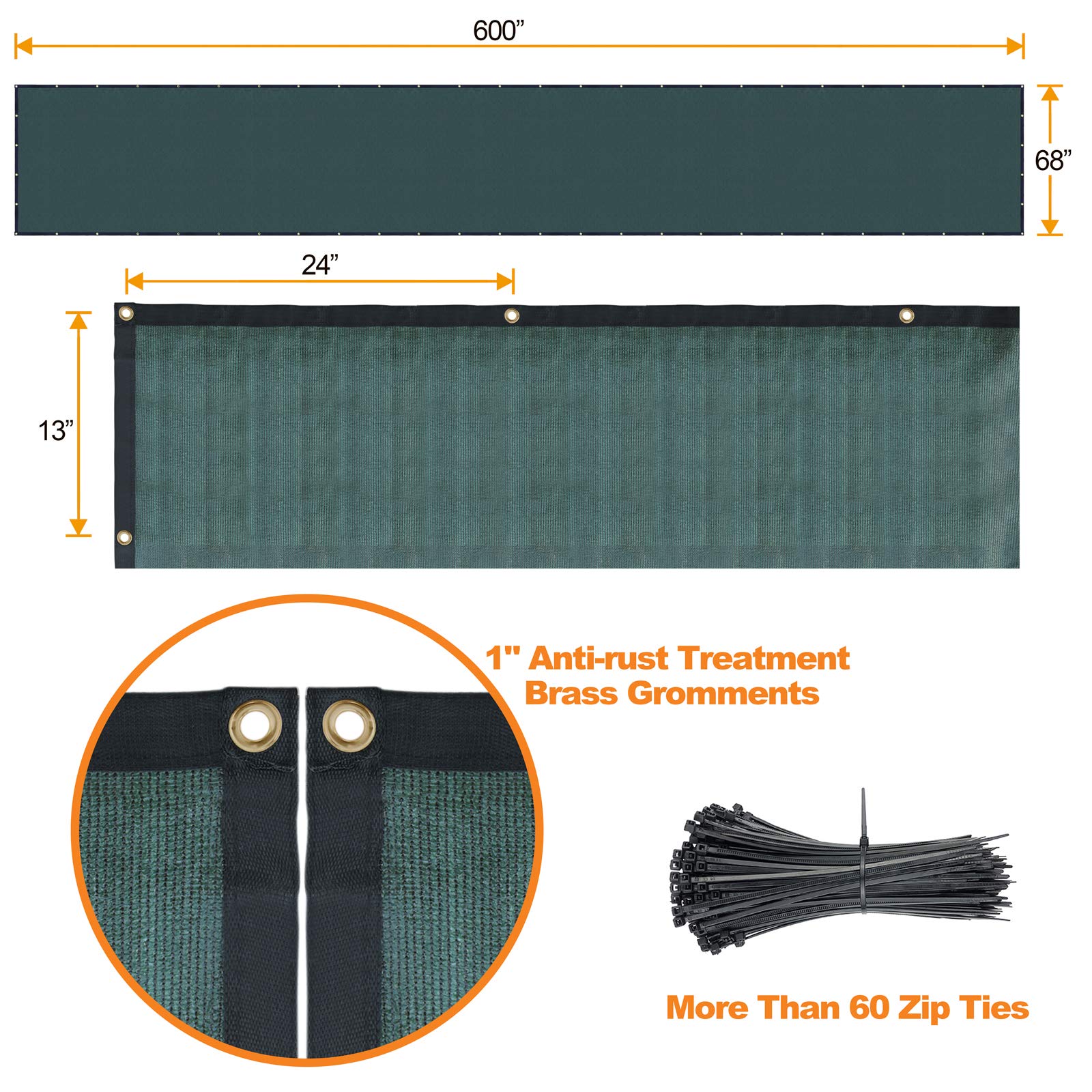 AMAGABELI zip ties and installation kit displayed for quick, secure mounting