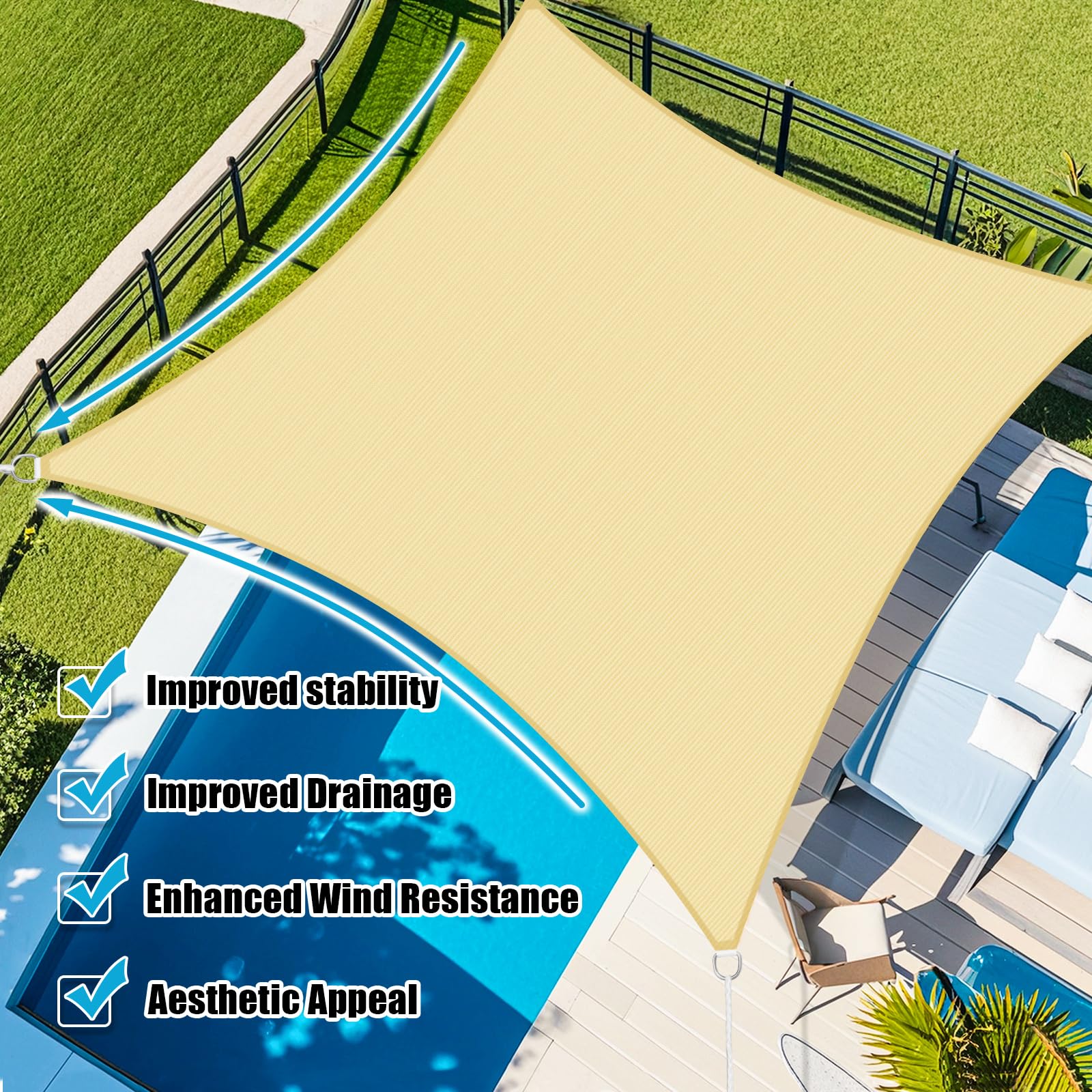 Amagenix installed over patio showing sun protection for outdoor living