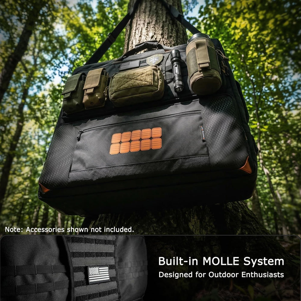Amazing Fair close-up of MOLLE webbing and metal D-ring for modular attachments