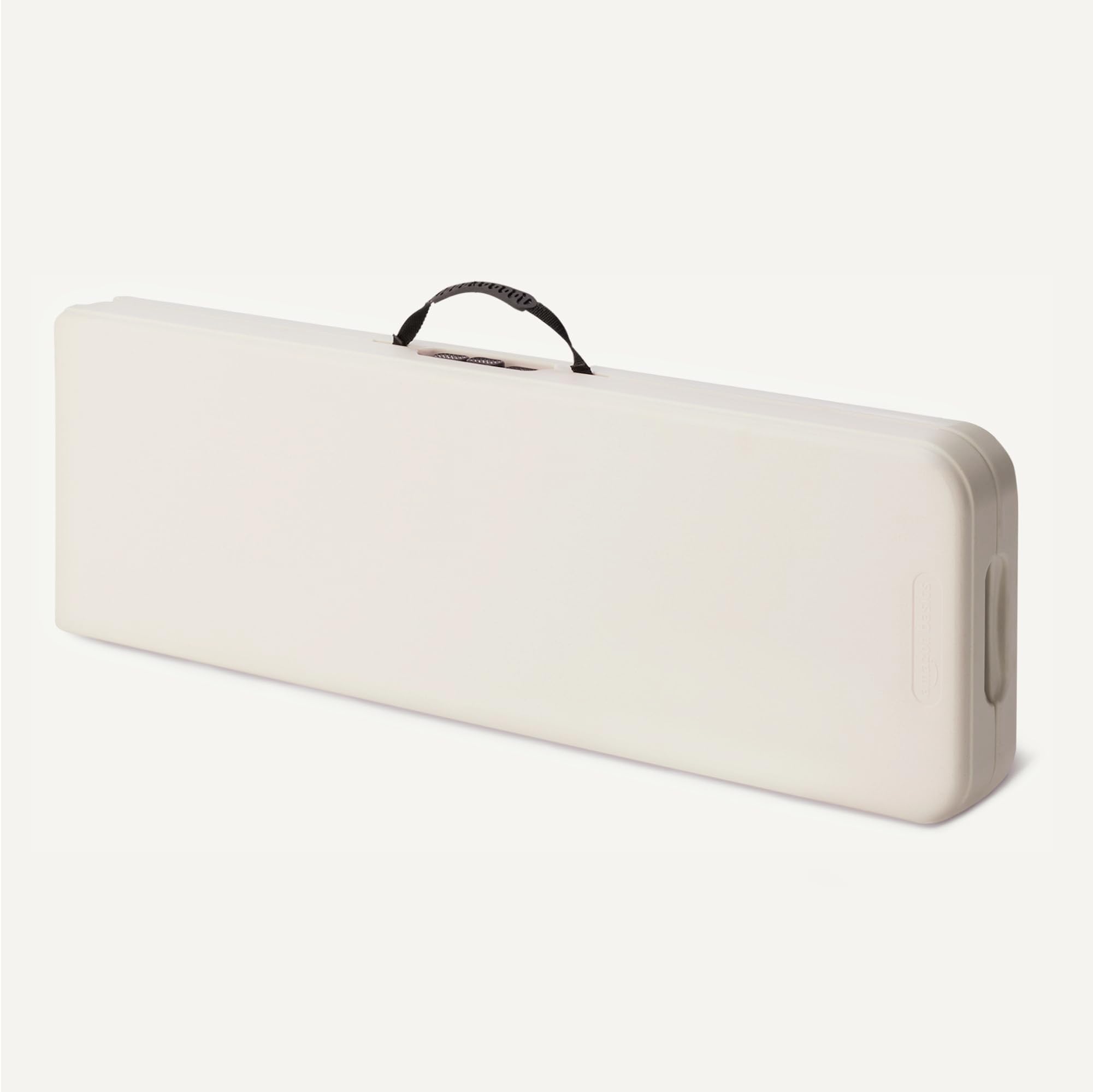 Amazon Basics close-up of safety lock on middle leg ensuring secure, stable seating