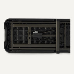 Amazon Basics seat surface close-up showing black finish and wipe-clean benefit