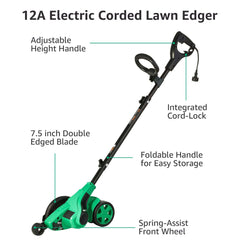Amazon Basics close-up of 7.5 inch double-edged blade highlighting durable cutting edge