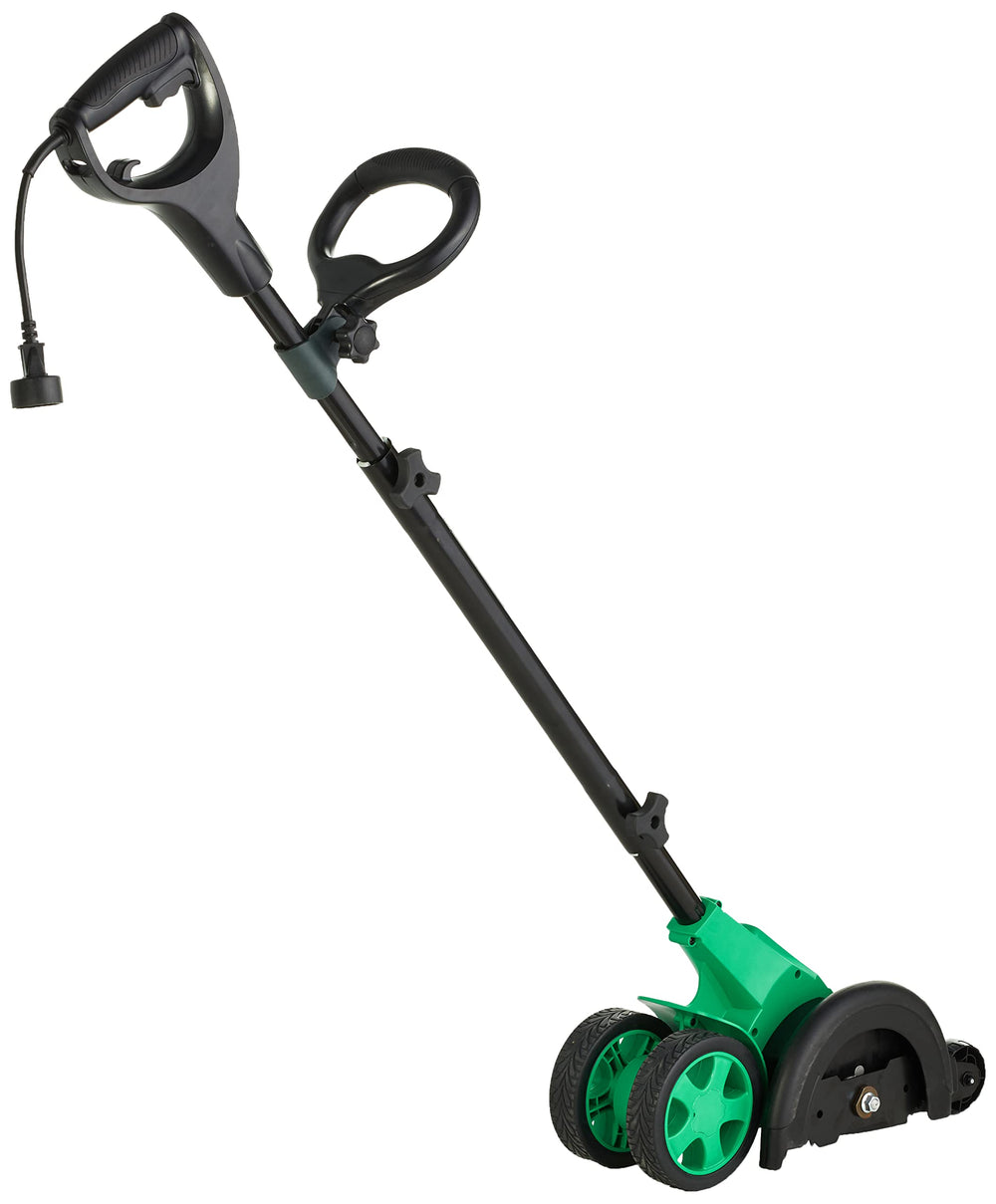Amazon Basics edger size and handle comparison illustrating ergonomic handle and reach