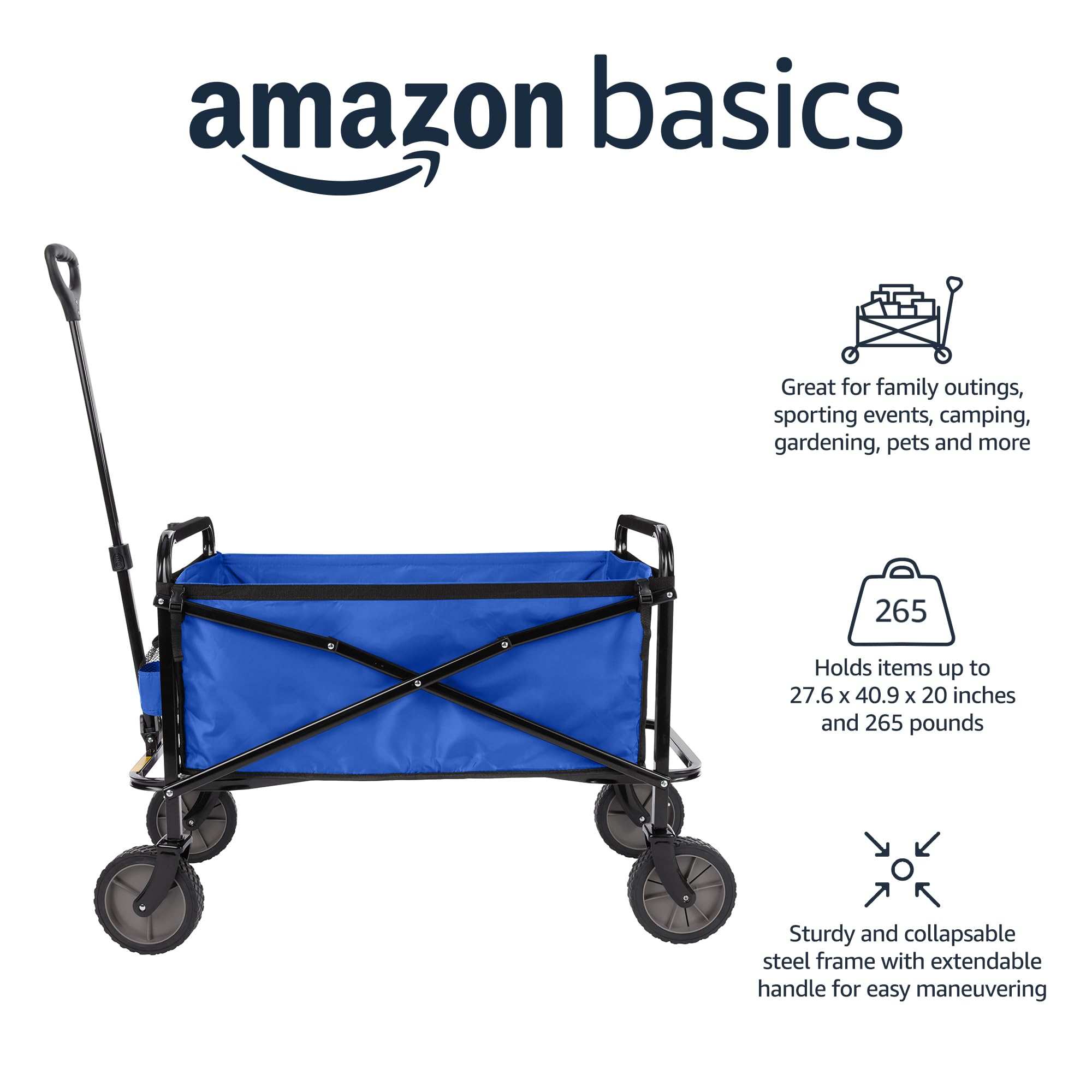 Amazon Basics collapsed wagon in included bag for compact transport