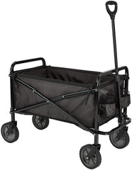 Amazon Basics front view of wagon showing cargo area and wheels for easy hauling