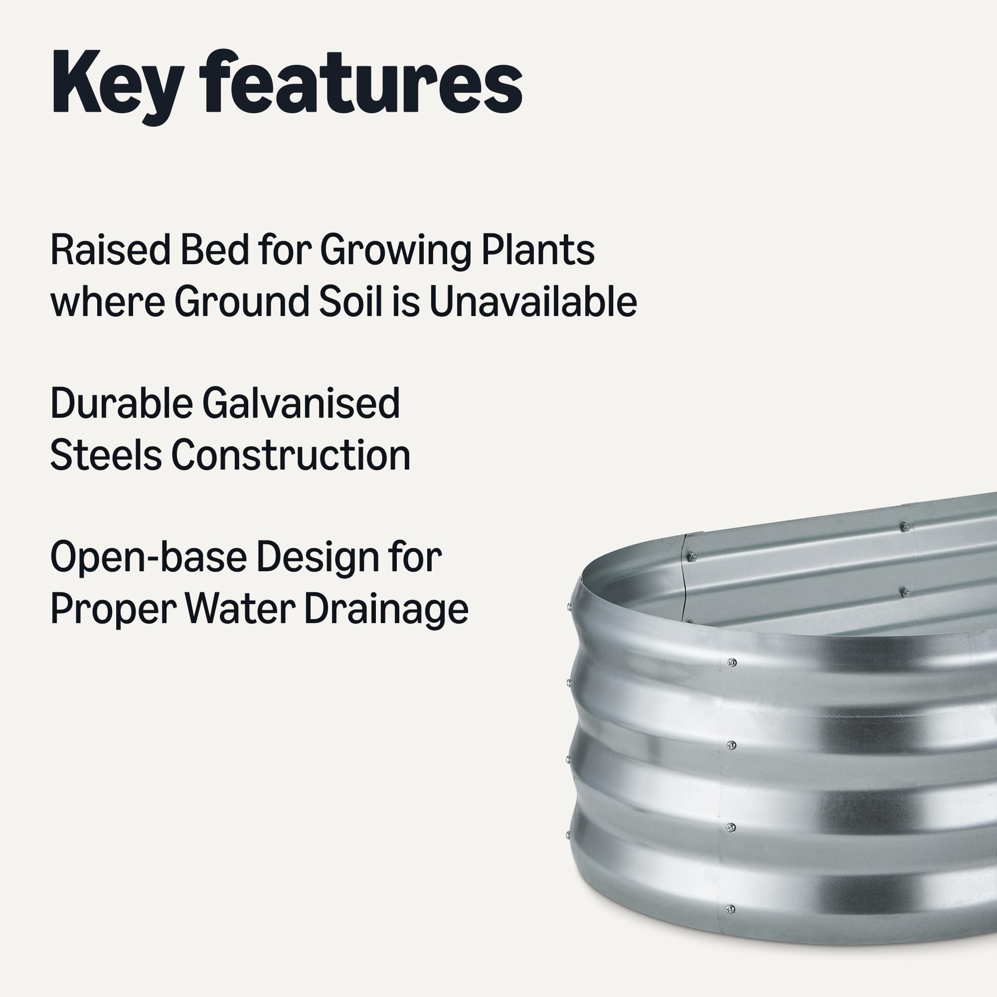 Amazon Basics galvanized steel close-up highlighting rust-resistant finish and durability