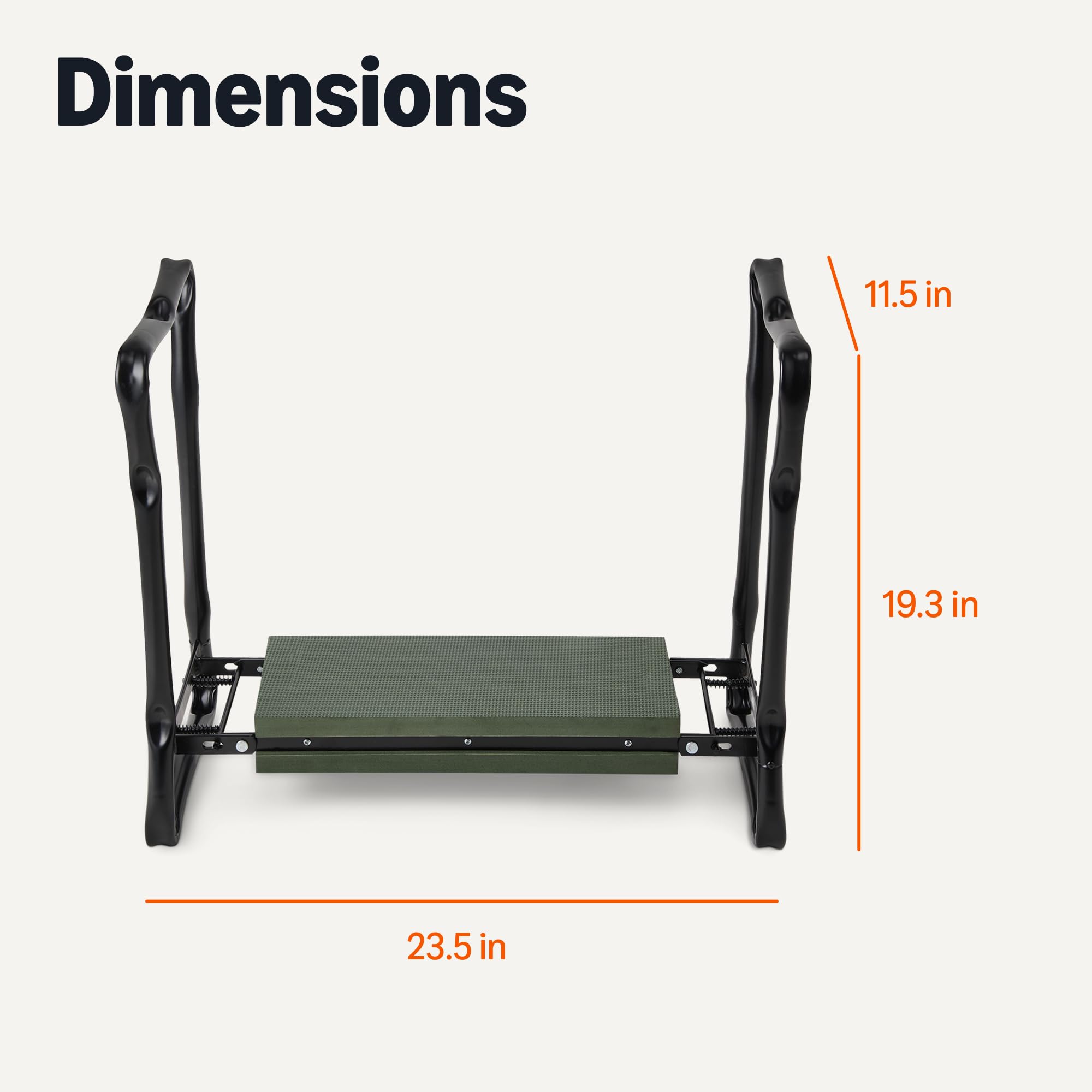 Amazon Basics converted seat mode in a garden setting for resting during tasks