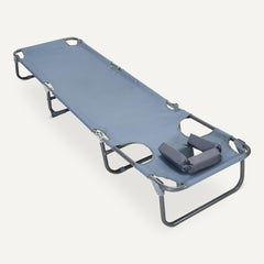 Amazon Basics lounge chair in use on a patio demonstrating adjustable reclining comfort