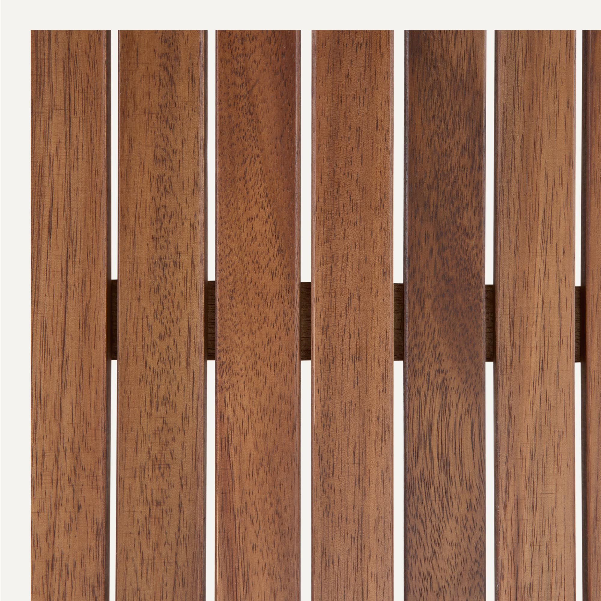 Amazon Basics table next to chairs for scale showing ideal size for small patios