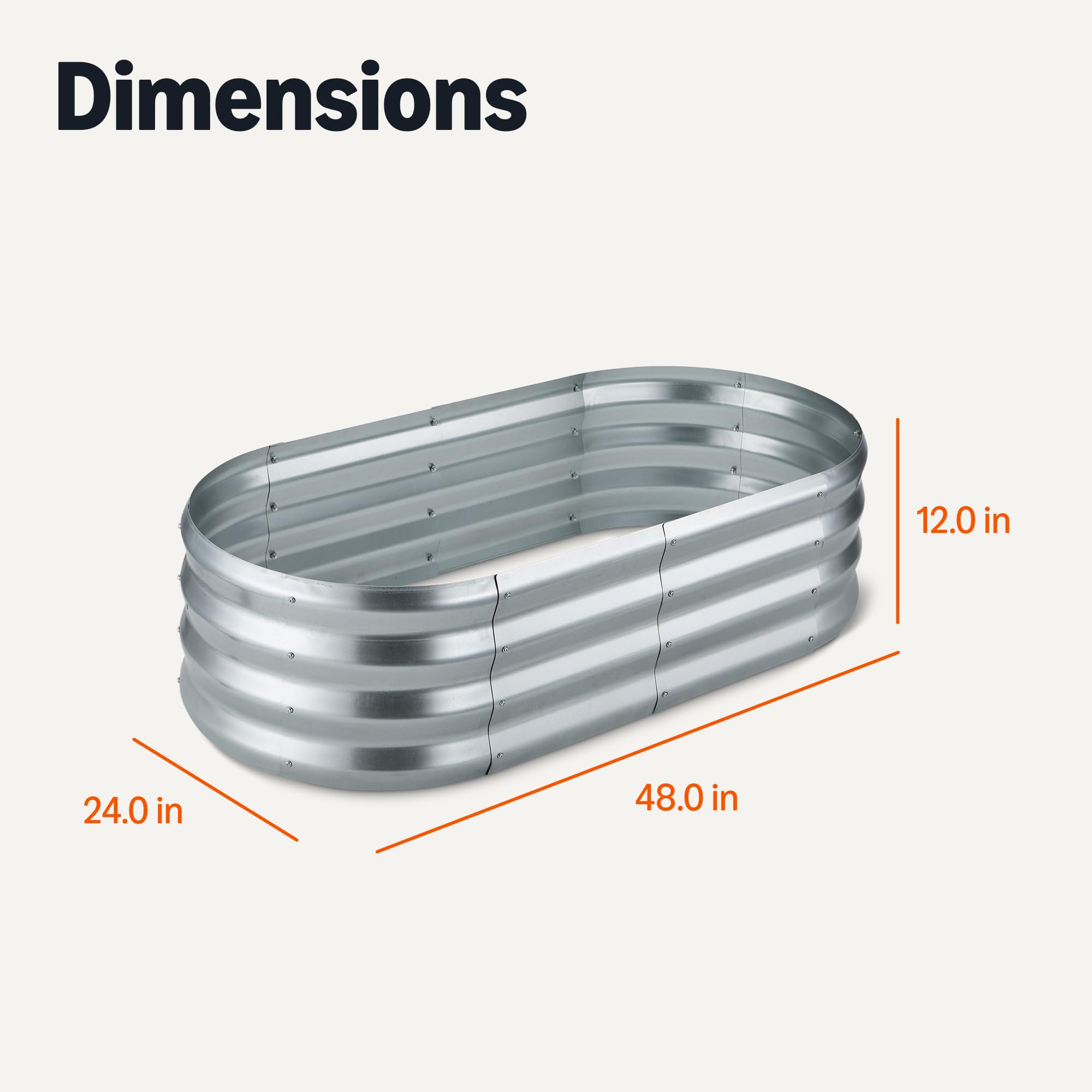 Amazon Basics raised bed hardware and label displayed for quick assembly benefit