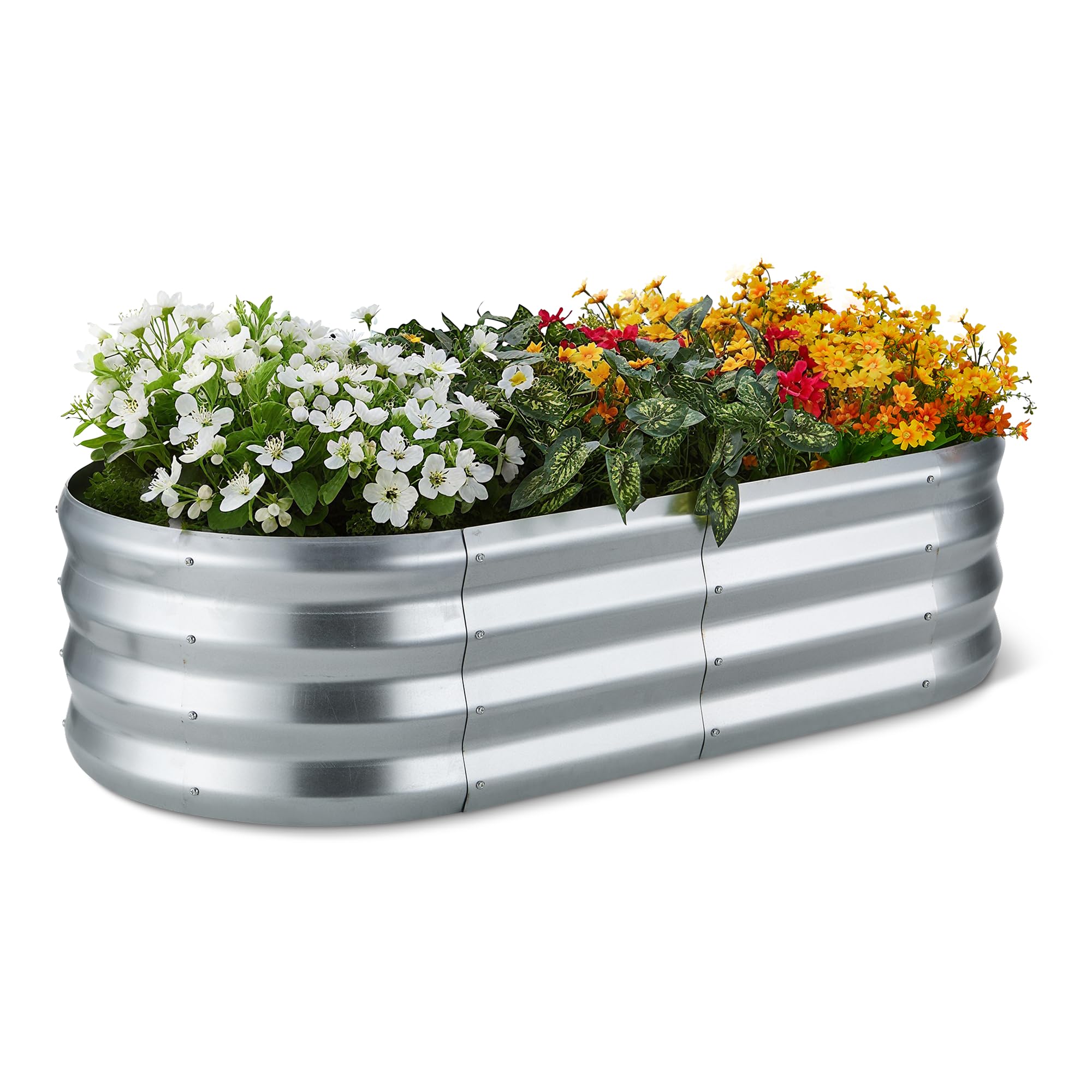 Amazon Basics raised garden bed front view showing neat planter and space-saving benefit