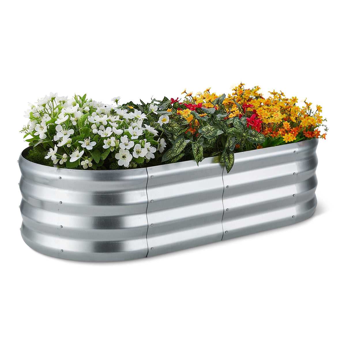 Amazon Basics raised garden bed front view showing neat planter and space-saving benefit