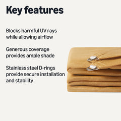 Amazon Basics close-up of fabric weave showing UV-resistant texture