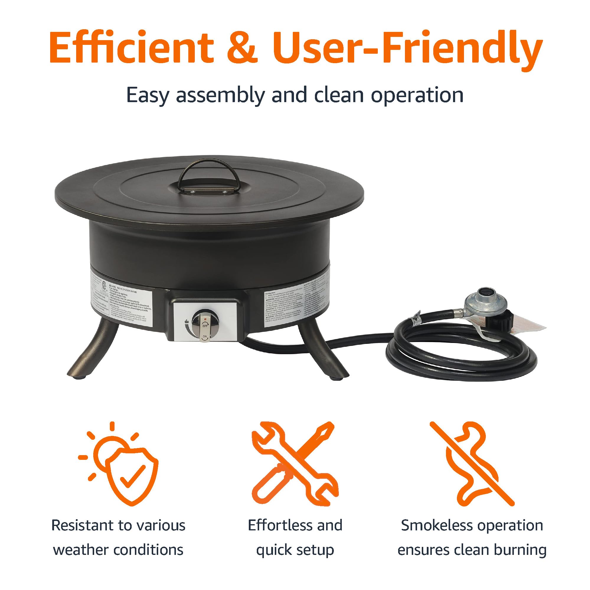 Amazon Basics side profile with carry strap highlighting easy portability