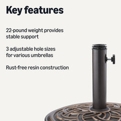 Amazon Basics textured resin close-up highlighting durable, rust-free finish for long outdoor life