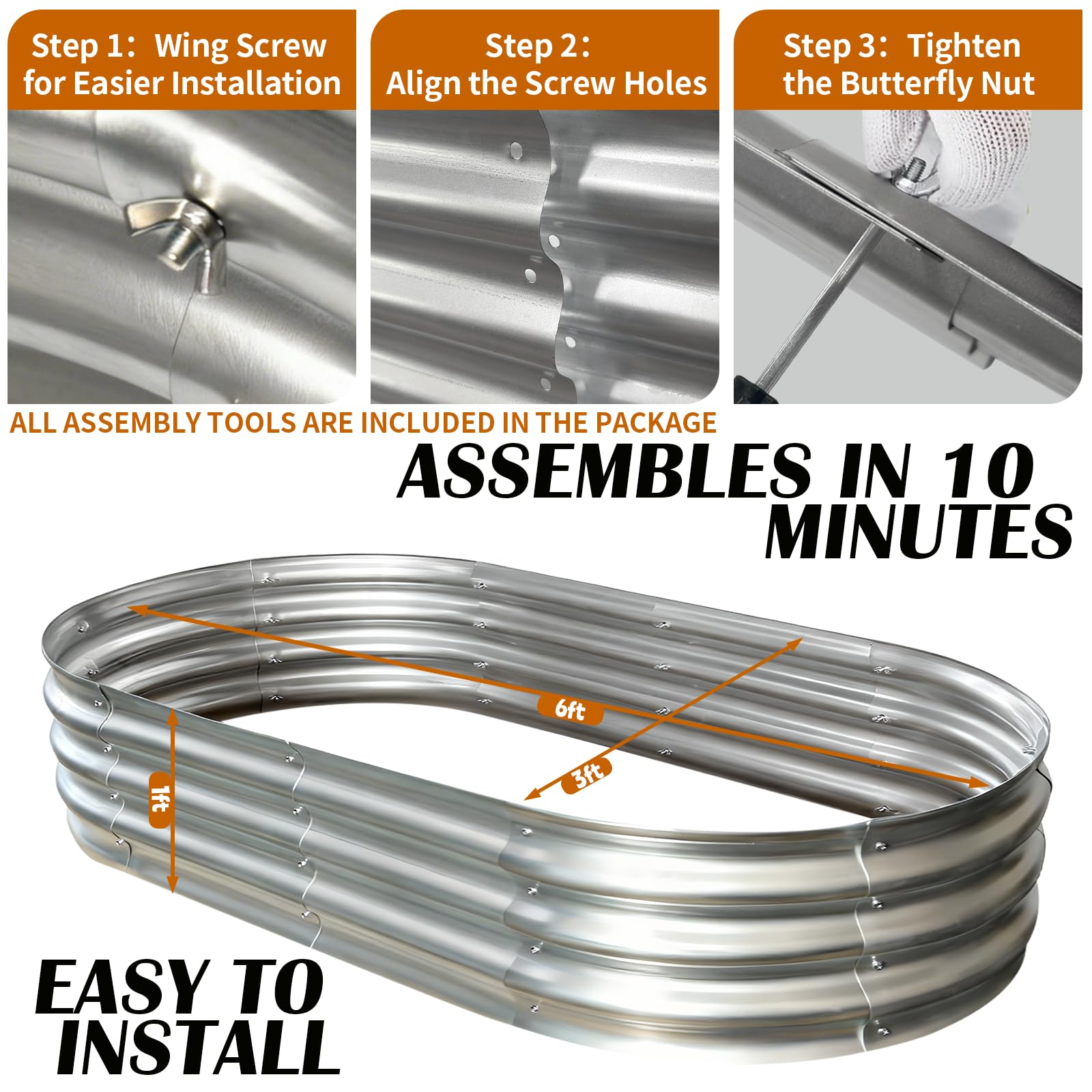 AmazStove assembly hardware and instructions displayed for quick bolt-together installation benefit