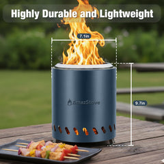 AmazStove close-up stainless steel finish highlighting durable corrosion resistance