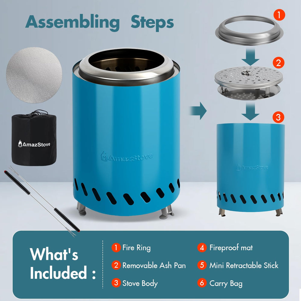 AmazStove packed inside travel bag for convenient transport and storage