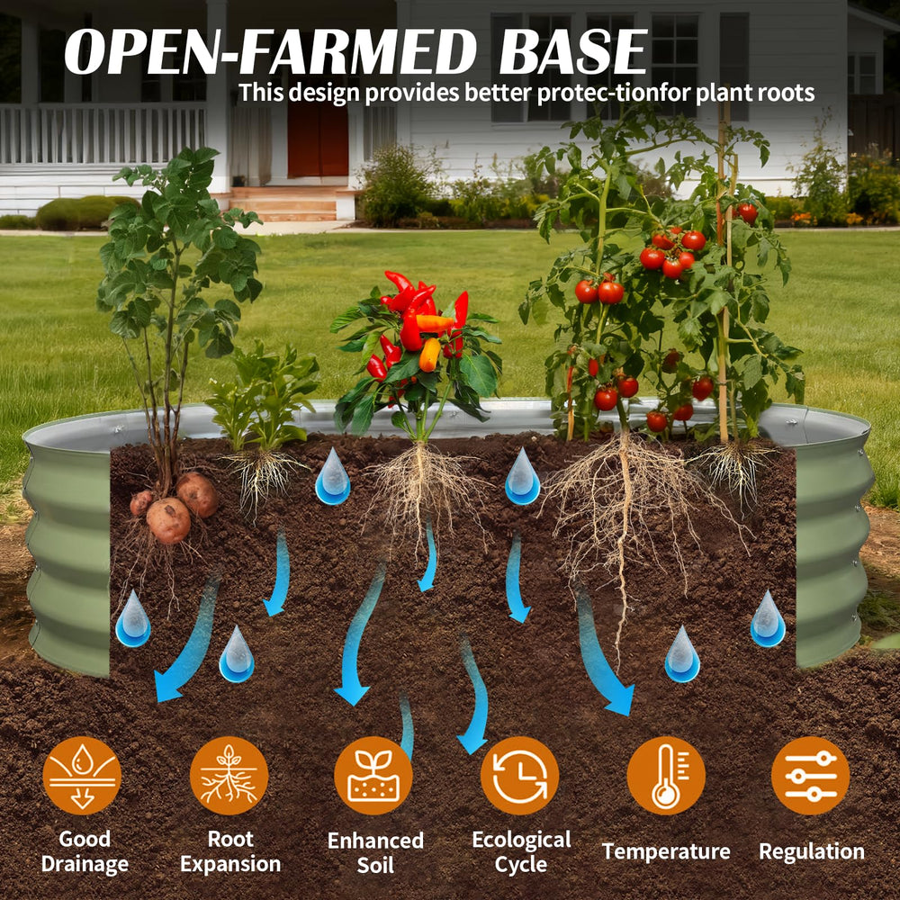 AmazStove planted bed with vegetables showing productive planting and efficient use of space