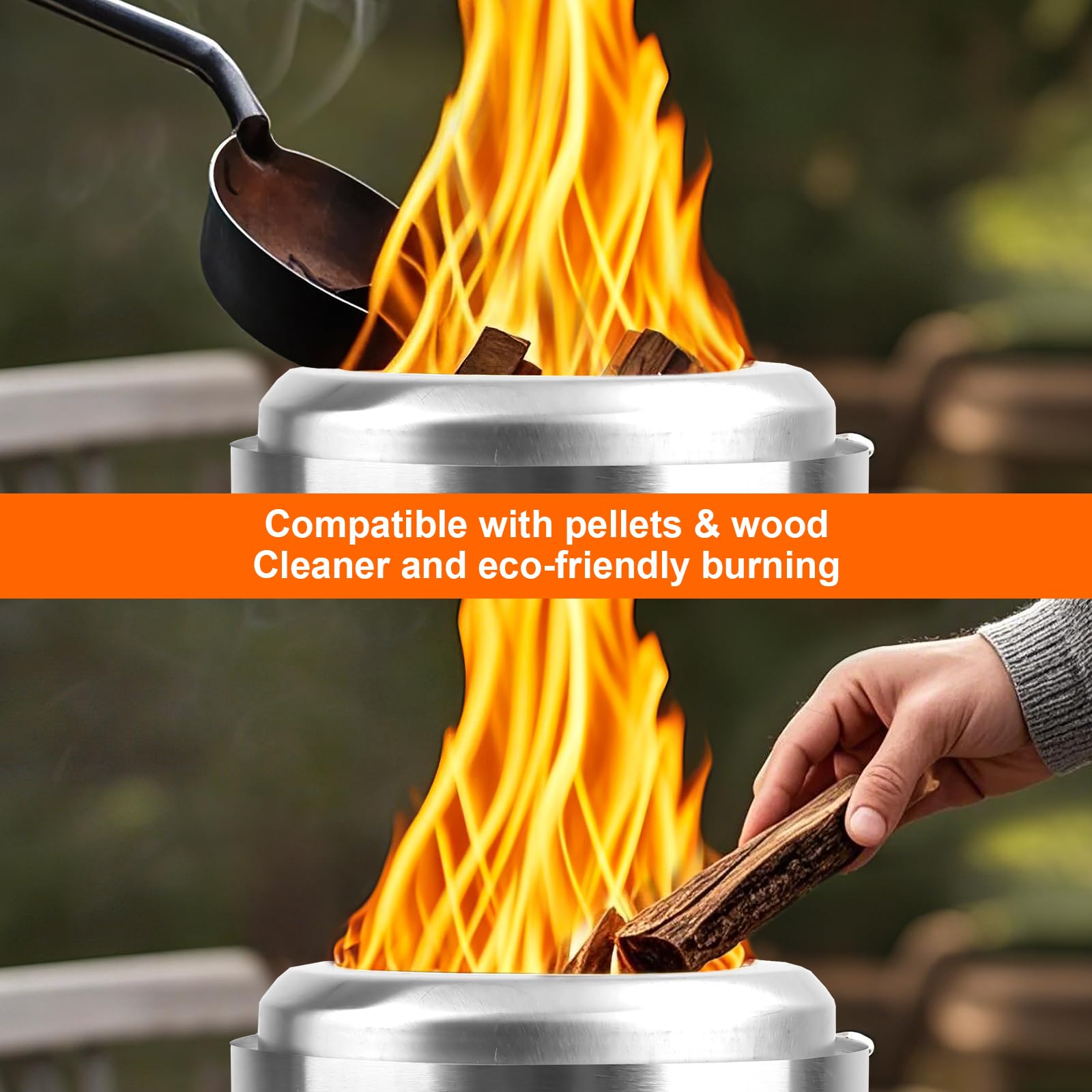 AmazStove held in hand to show 10x6 inch scale and lightweight portability
