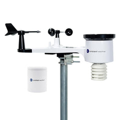 Ambient Weather front view showing complete station kit and benefits
