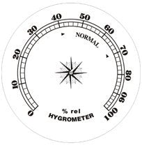 Ambient Weather WS-YG501 close-up of glass barometer spout and frosted map showing pressure indication